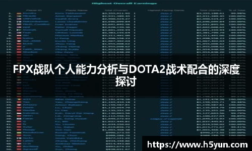 FPX战队个人能力分析与DOTA2战术配合的深度探讨